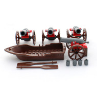 Pirate Row Boat and Cannons Pirate Row Boat and Cannons